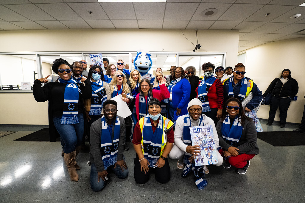 IndyGo Employee Appreciation Event with Colts mascot Blue